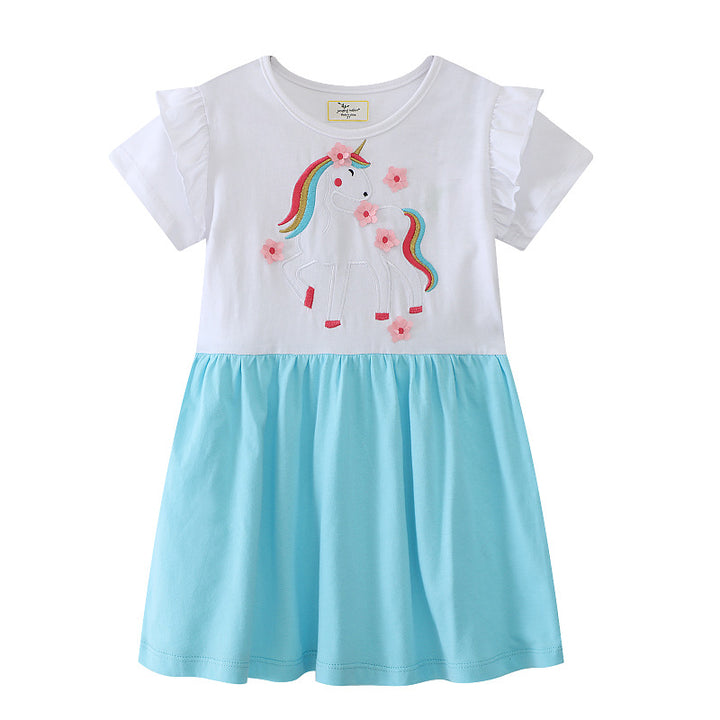 Girls leisure dress with enchanting unicorn motif Mune Fashion