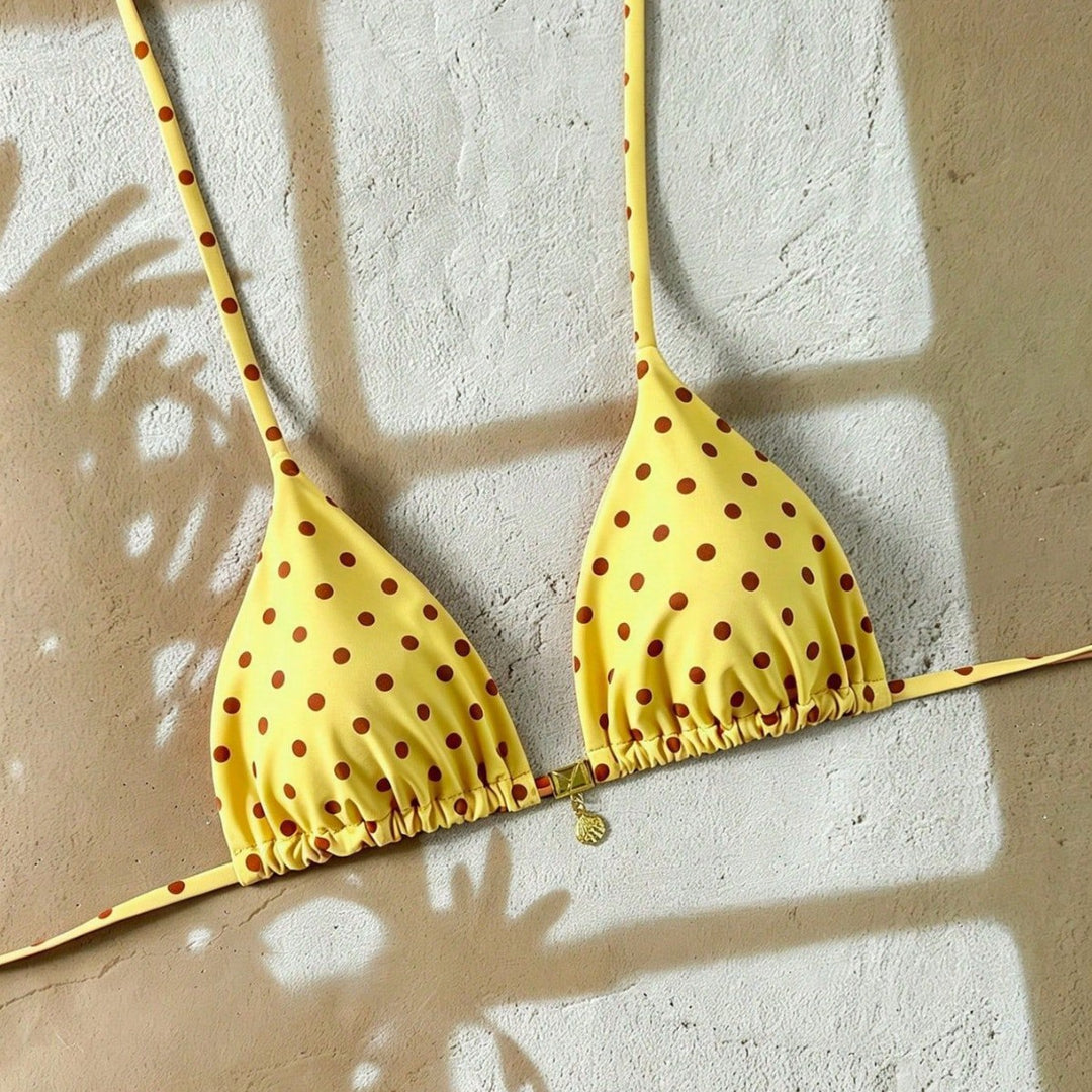 Women's Triangle Bikini Top with Ruffles Mune Fashion
