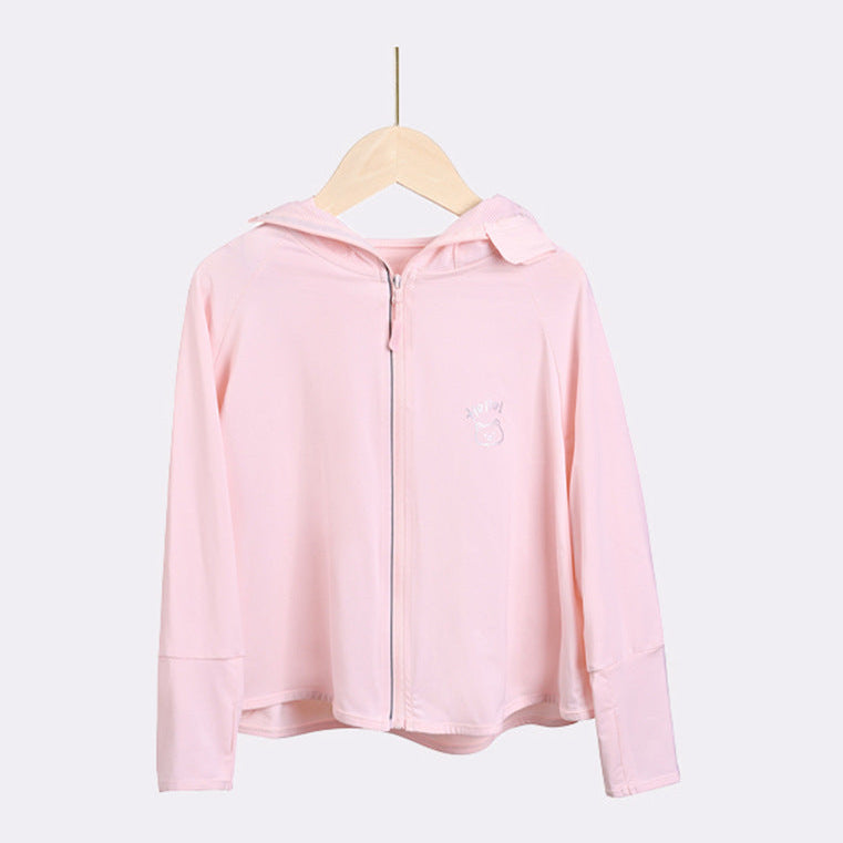 Girl lightweight sun jacket with hood Mune Fashion