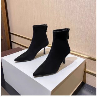 Women's fashionable pointed ankle boots with high heels Mune Fashion