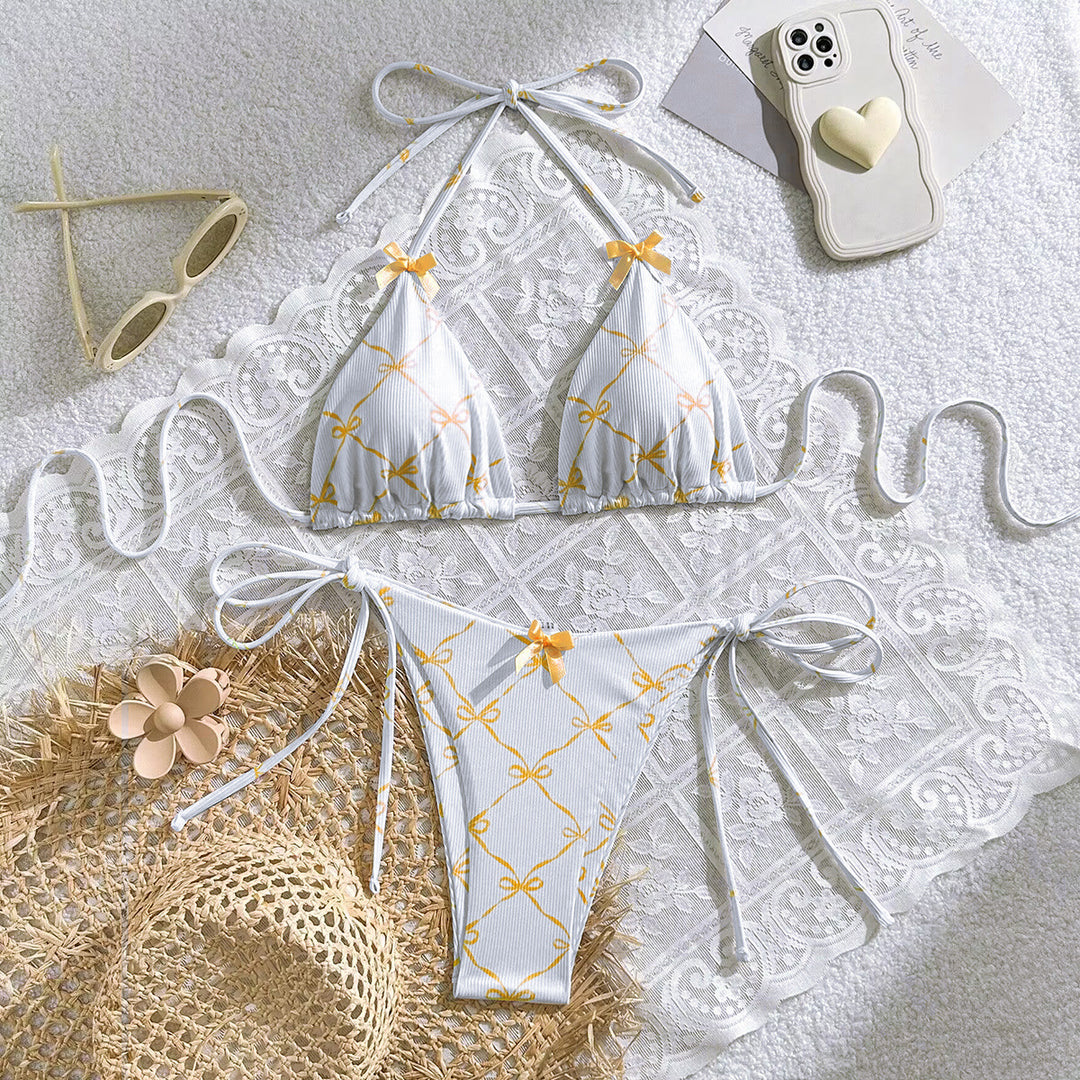 Women's Triangle Bikini with Delicate Bow Details Mune Fashion