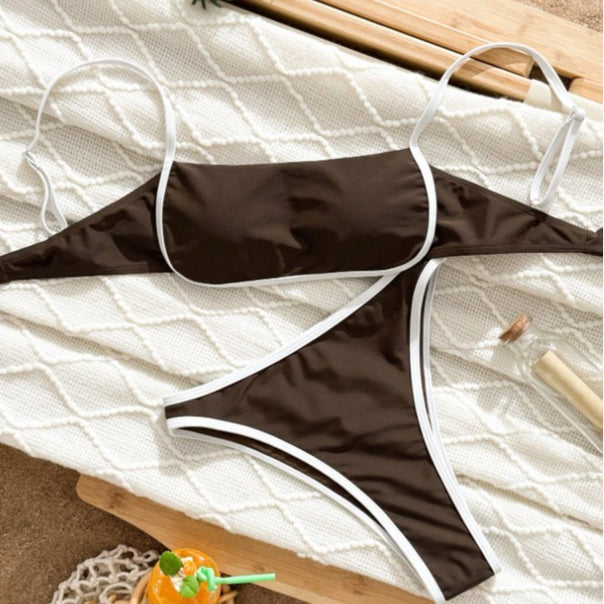 Ladies Bikini Set with narrow straps and original contrast detail Mune Fashion