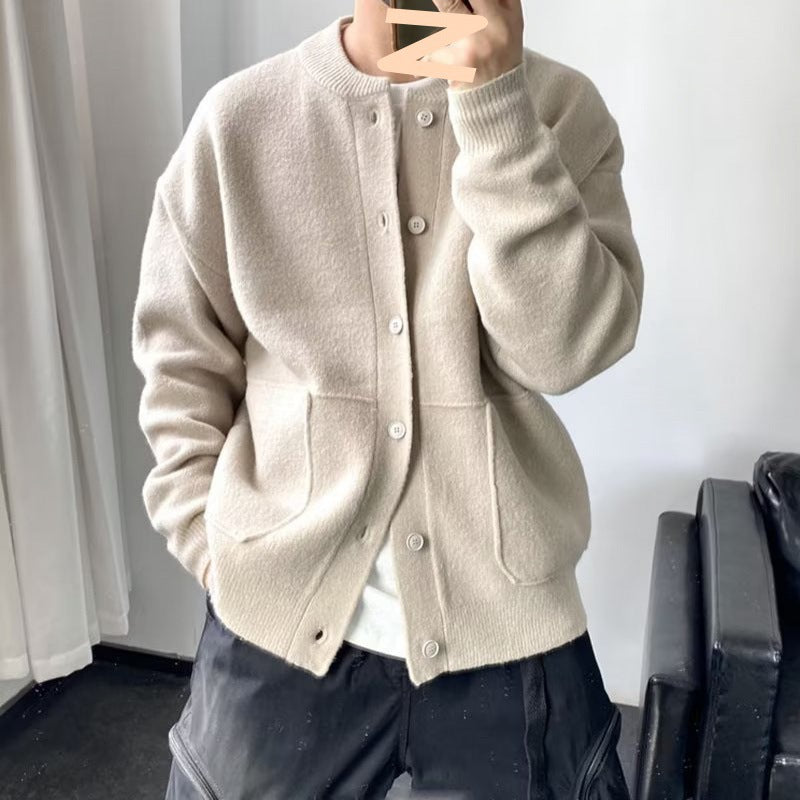 Women's Comfortable Cardigan with Button Placket and Pockets Mune Fashion