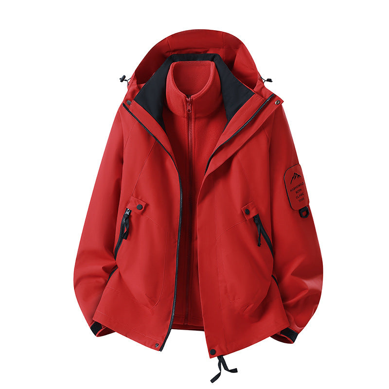 Men's Two-in-One Weather Protection Jacket with Removable Padded Vest and Adjustable Hood Mune Fashion