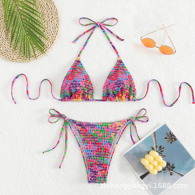 Women's Colorful Triangle Bikini Mune Fashion