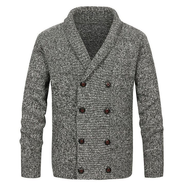 Men's cardigan with shawl collar and double button placket Mune Fashion