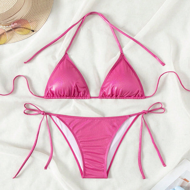 Women High Cut Shiny Bikini Mune Fashion