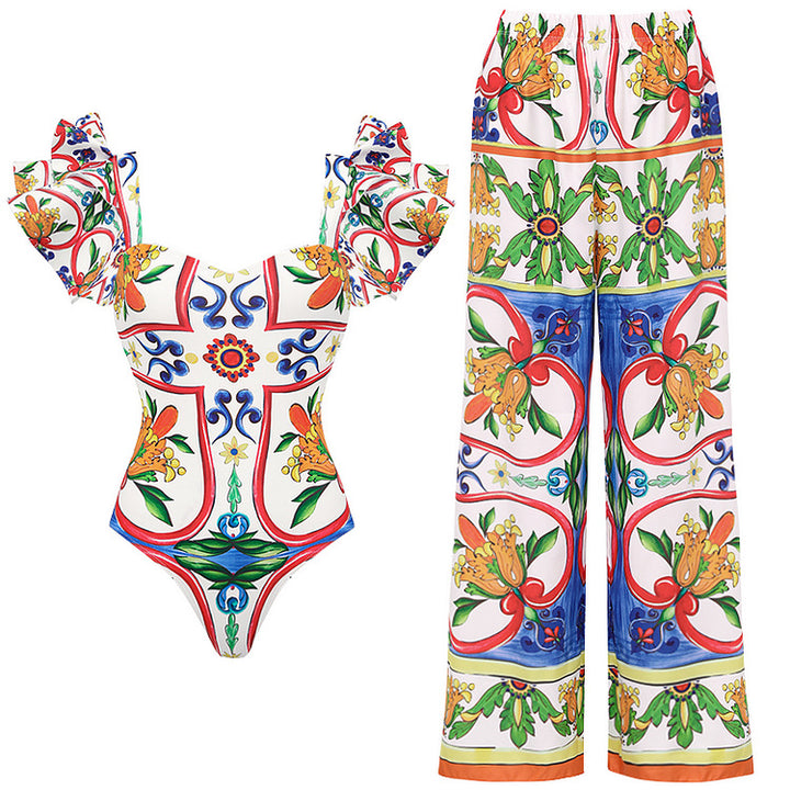 Women's Bikini Top and Wrap Skirt Set Mune Fashion