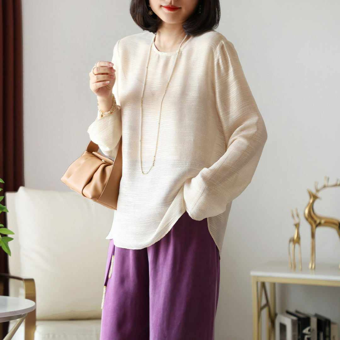 Women Elegant, airy long-sleeve blouse Drune