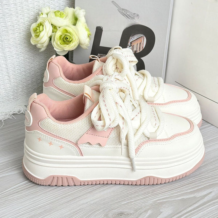Women's Sporty Sneakers with Thick Sole Mune Fashion