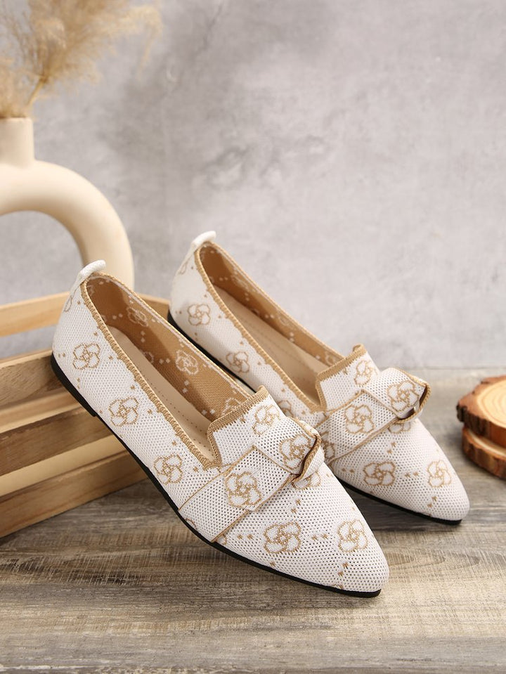 Women's woven lace slippers with decorative bow and padded comfort footbed Mune Fashion