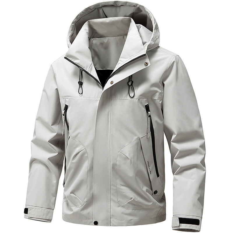 Men's technical hooded softshell jacket with adjustable hood and utility pockets Mune Fashion