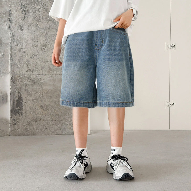 Boys Denim Shorts with Unique Design Mune Fashion