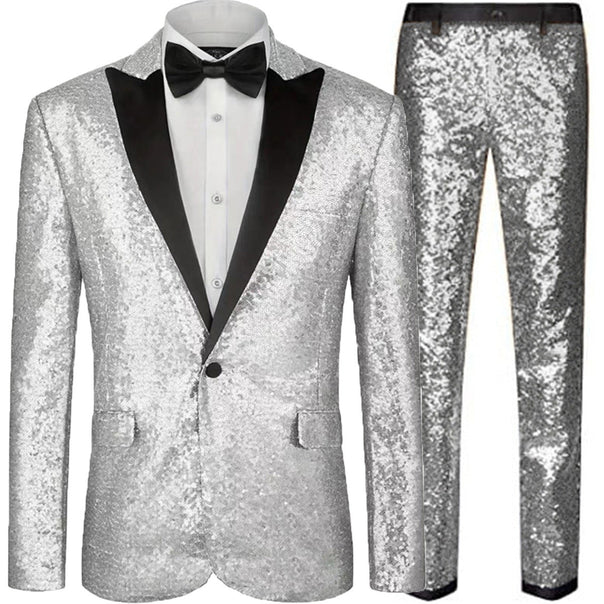 Men's Glamorous Sequin Suit Set Mune