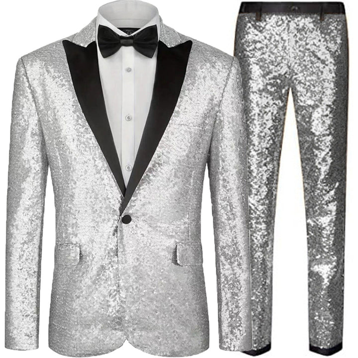 Men's Glamorous Sequin Suit Set Mune
