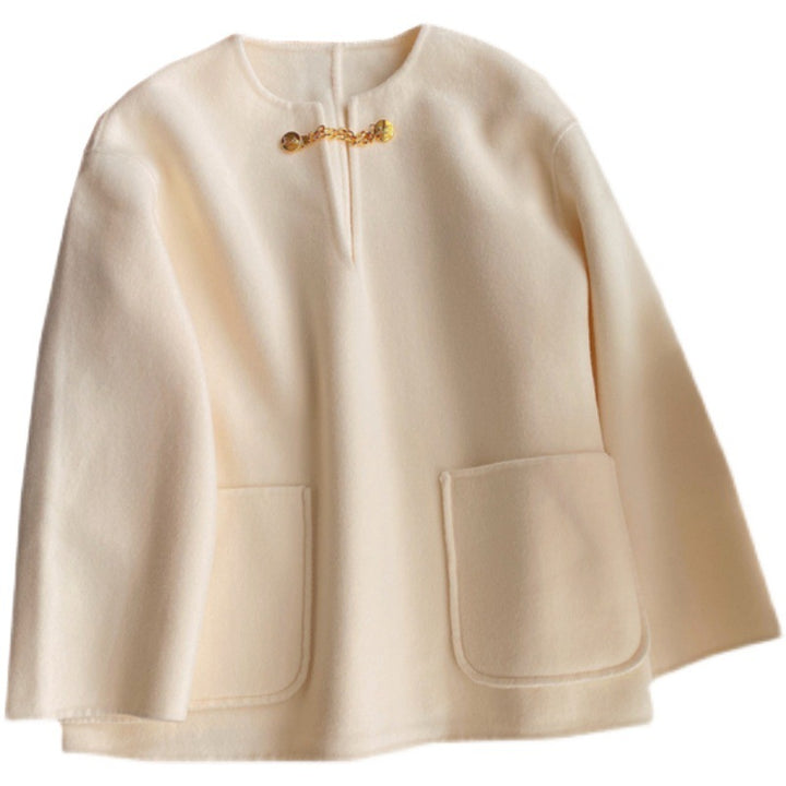 Ladies Stylish Wool Jacket with Long Sleeves Mune Fashion