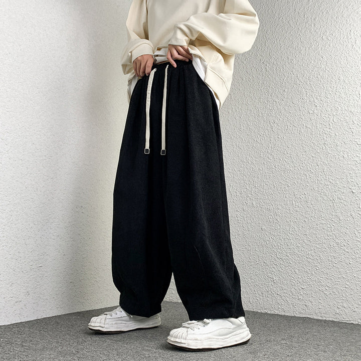 Unisex Extra wide cut cord lounge pants with drawstring and elastic cuffs Mune Fashion