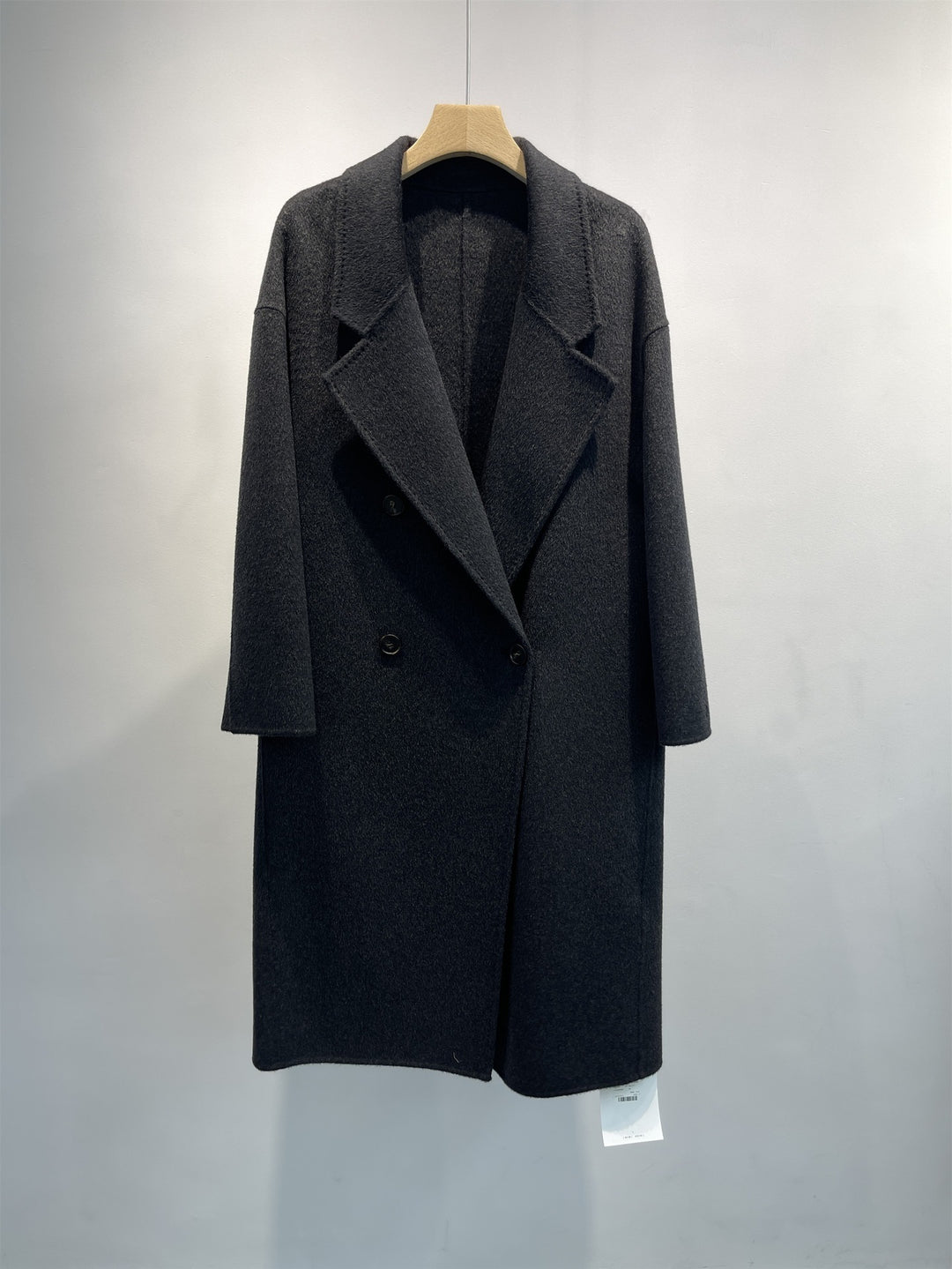 Women Plus Size Double-Breasted Wool Blend Coat Mune Fashion