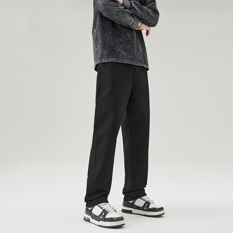 Men's straight cut vintage denim jeans with a relaxed fit and faded finish Mune Fashion