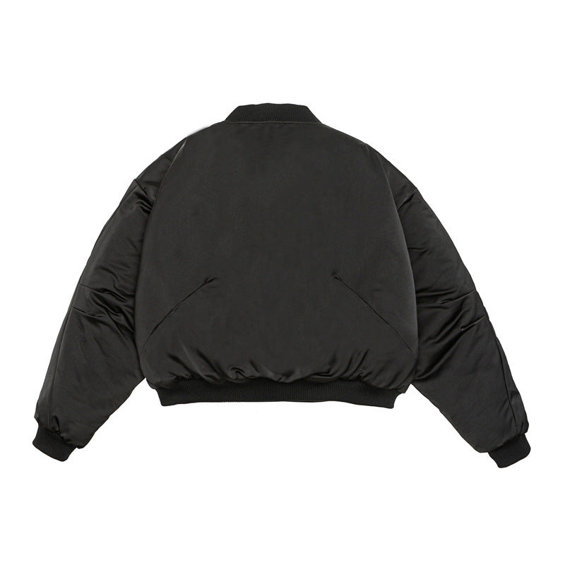 Unisex Short-Cut Boxy Puffer Bomber with Minimalist Front Placket Mune Fashion