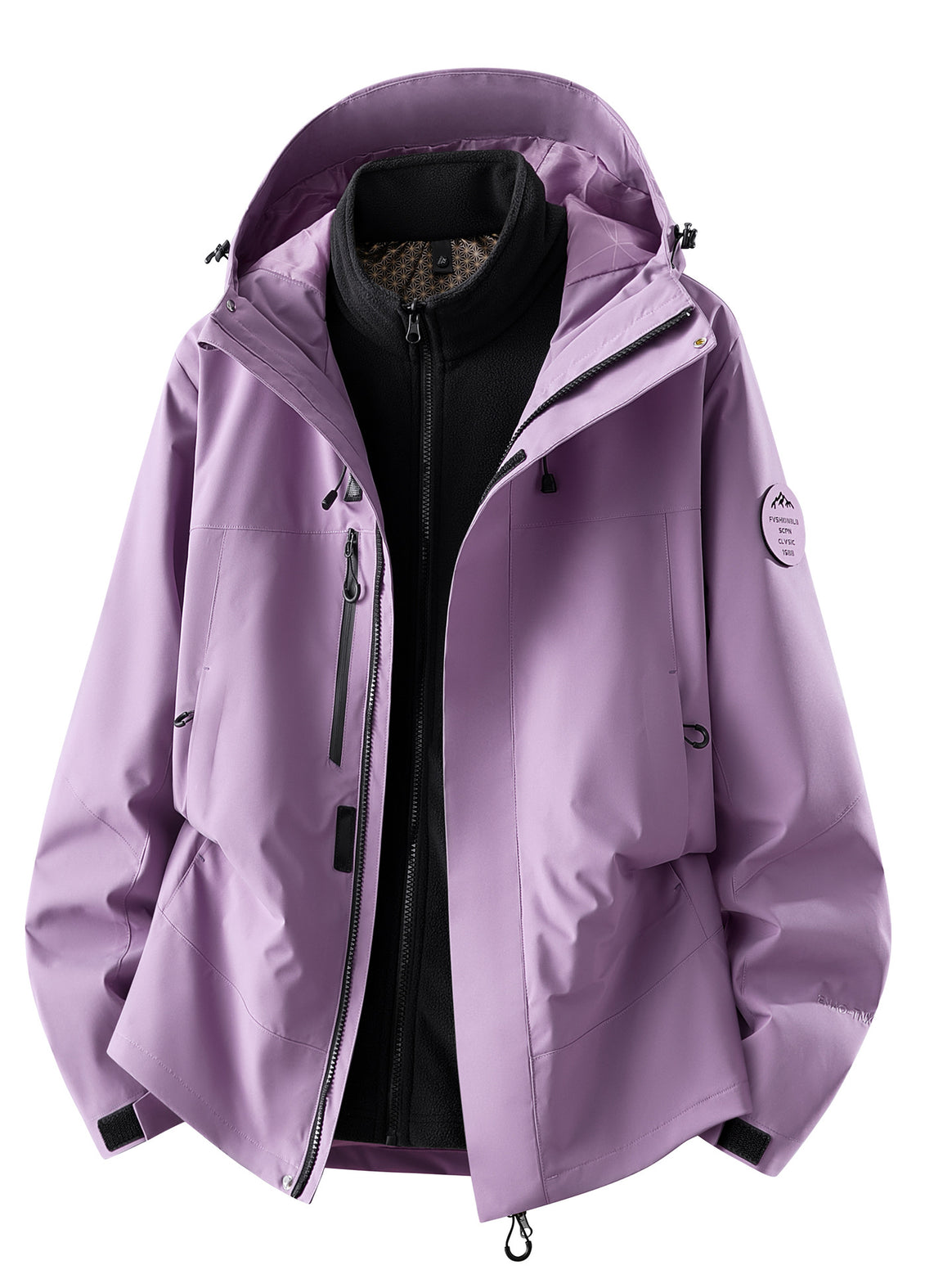 Men's waterproof outdoor jacket with removable fleece inner jacket Mune Fashion