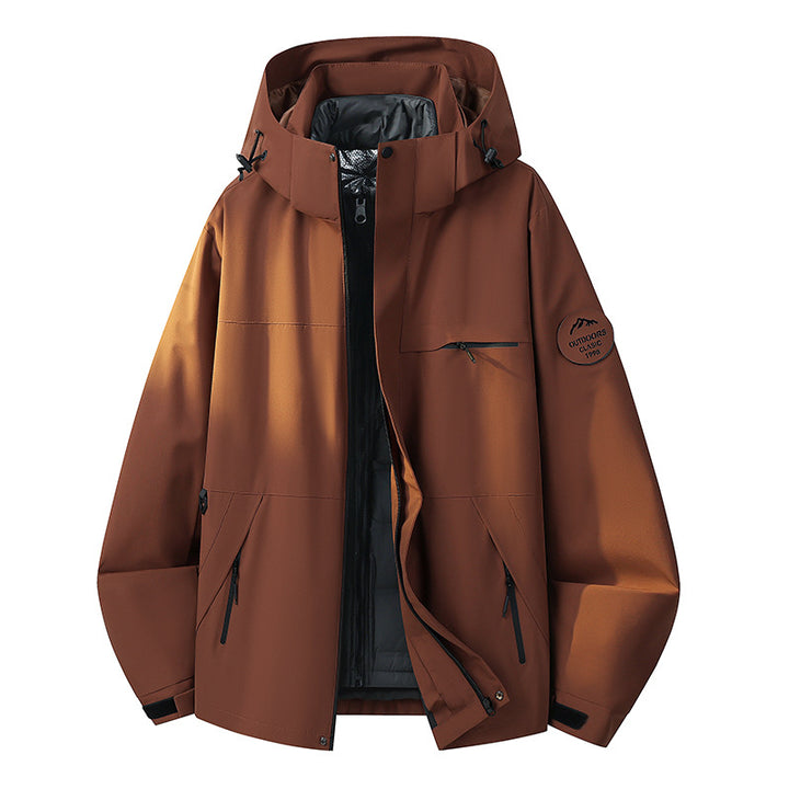 Men's waterproof three-layer hardshell jacket with adjustable hood, welded seams & multifunction pockets Mune Fashion