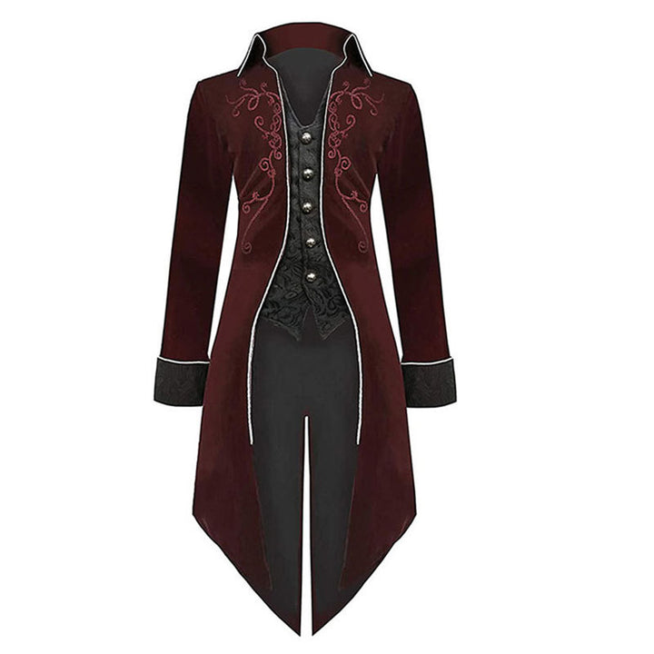 Women's Victorian Frack coat with tailored cut, decorative embroidery and asymmetrical train Mune Fashion