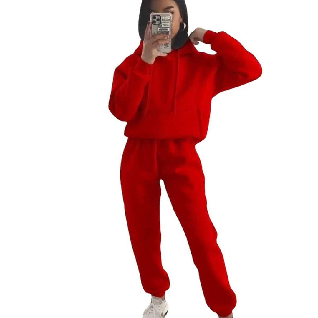 Women's cozy oversized hoodie and high-waist jogging pants set Mune Fashion