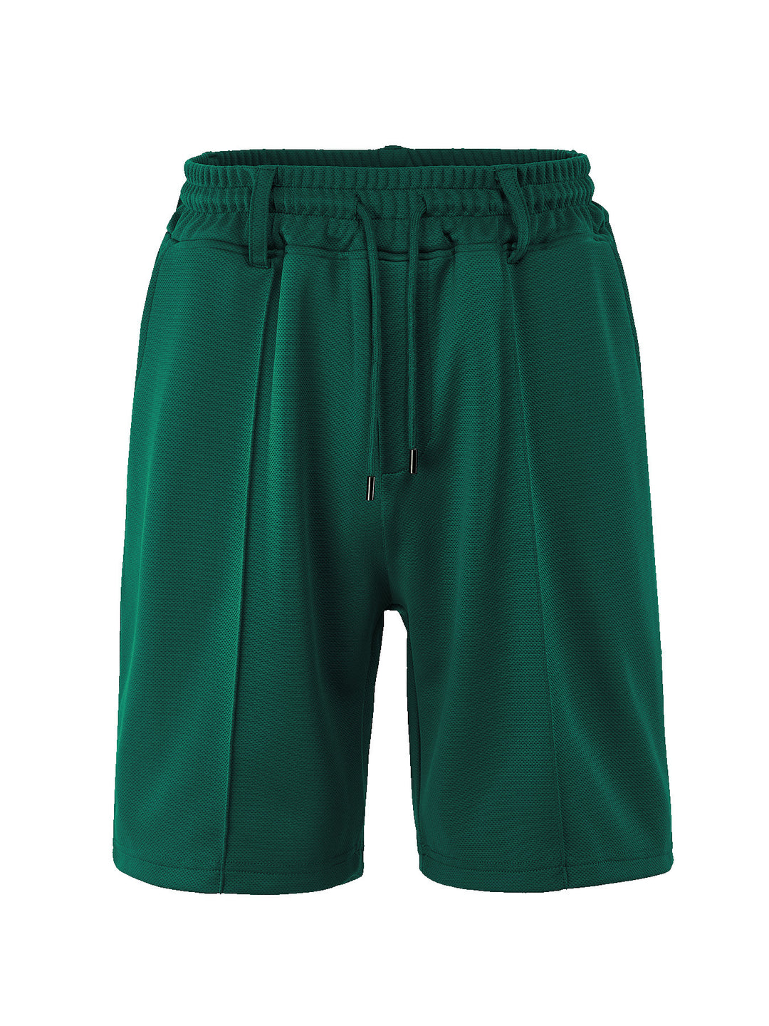 Men's knee-length sports shorts with mesh structure, elastic drawstring, and belt loops Mune Fashion