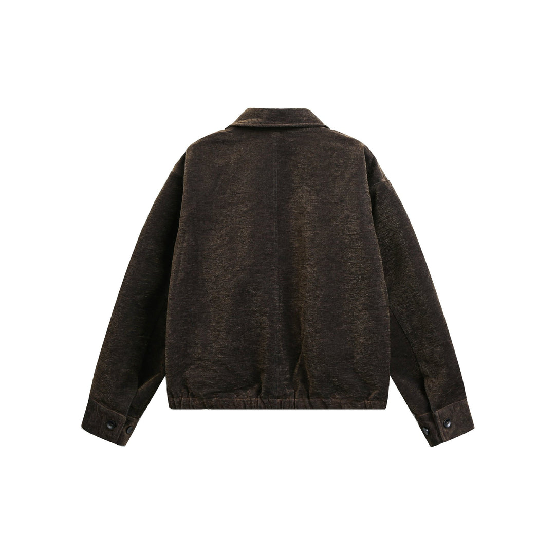 Unisex Boxy Bomber Jacket with Shirt Collar, Front Zipper and Flap Pockets Mune Fashion