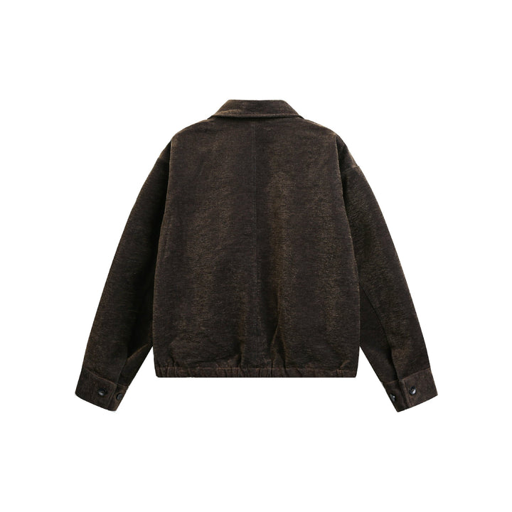 Unisex Boxy Bomber Jacket with Shirt Collar, Front Zipper and Flap Pockets Mune Fashion