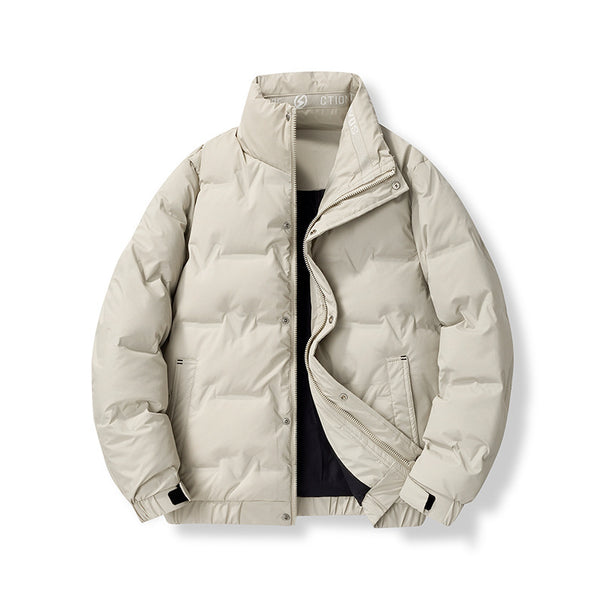 Men's short quilted jacket with high stand-up collar and thermo insulation Mune Fashion