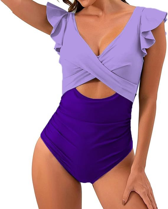 Women's Floral Swimsuit with Flattering Ruching Mune Fashion