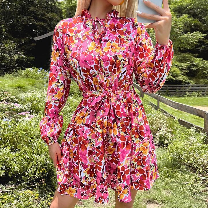 Women Floral Wrap Dress Mune Fashion