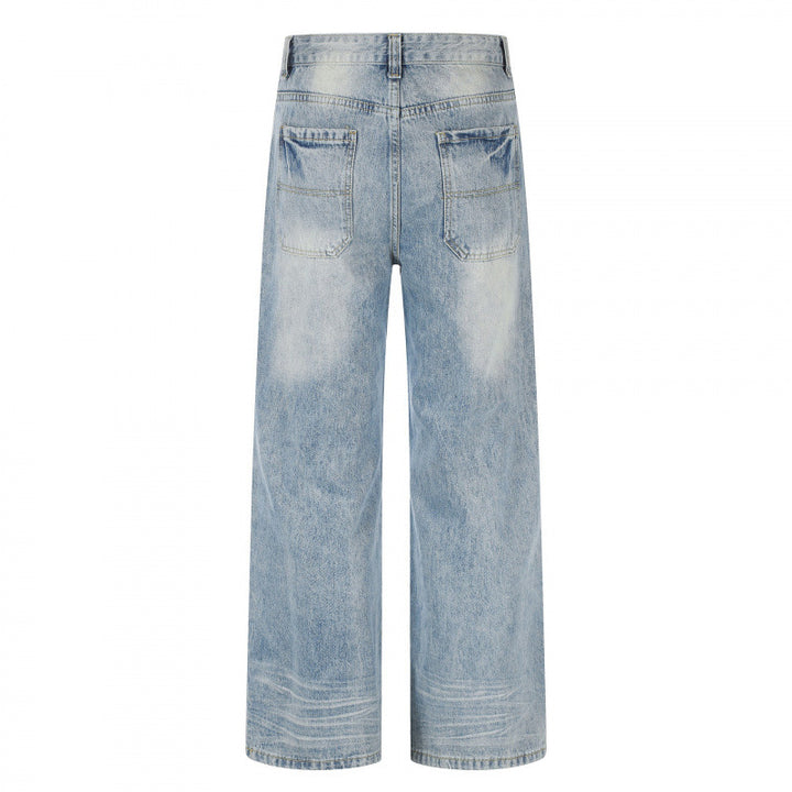 Women's short-cut high-waist culotte jeans with wide leg, retro wash, and soft denim quality Mune Fashion