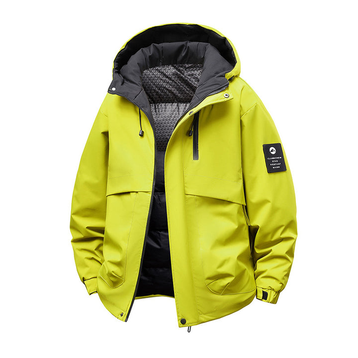 Men's functional jacket with detachable hood
