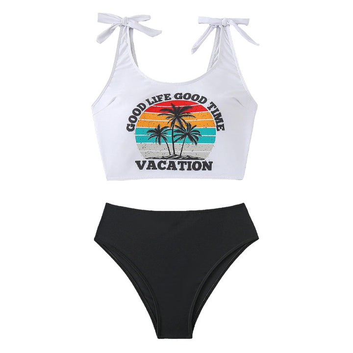 Women’s Crop Top Bikini Set with Graphic Print Mune Fashion