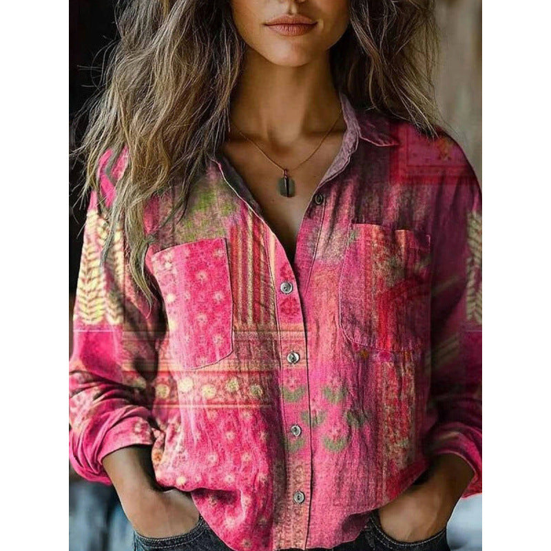 Ladies Stylish Blouse with Paisley Pattern Mune Fashion