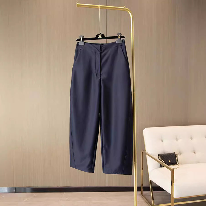 Women Elegant Wide Fabric Pants Mune Fashion