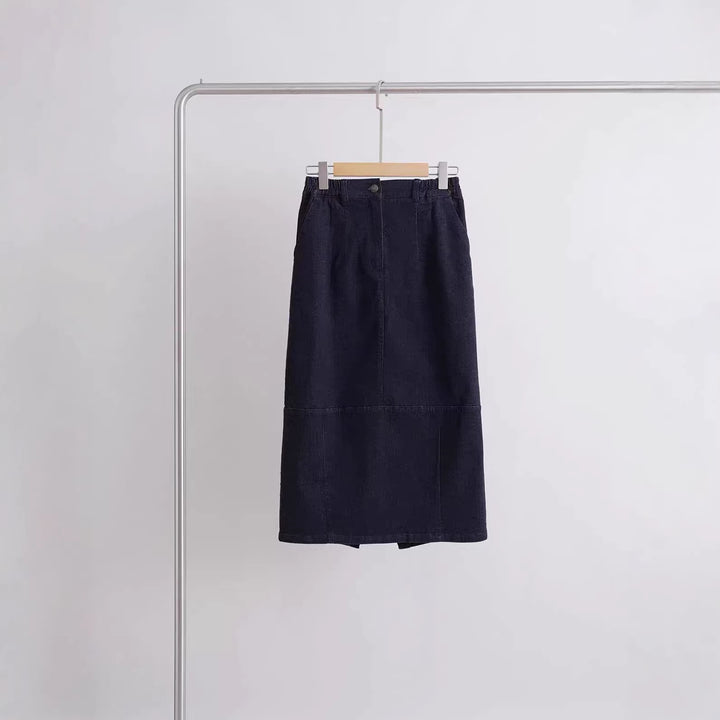 Women Elegant Cut Midi Skirt Mune Fashion