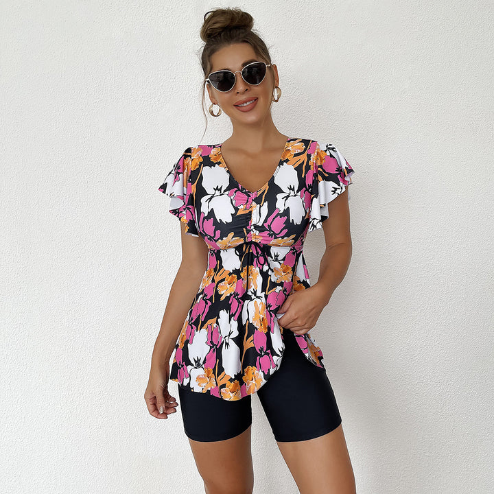 Women’s Tankini Set with stylish ruffle details and comfortable shorts Mune Fashion