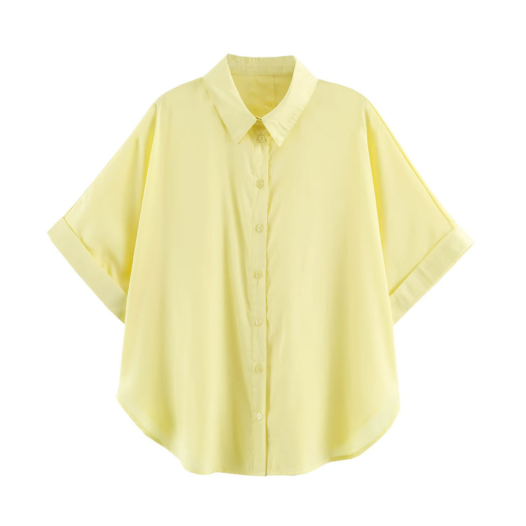 Women's Loose Two-Piece Set with Oversized Shirt and Elastic Shorts Mune Fashion