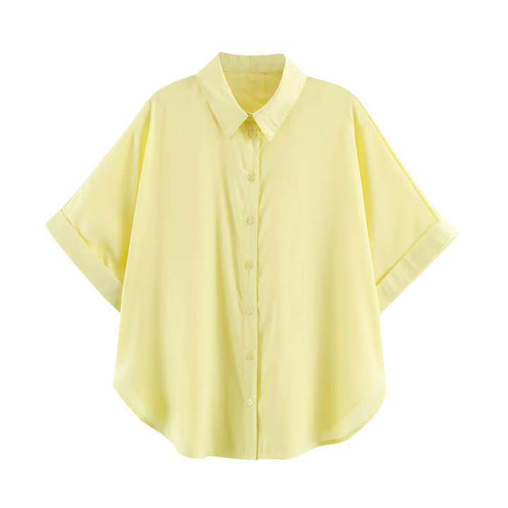 Women's Loose Two-Piece Set with Oversized Shirt and Elastic Shorts Mune Fashion