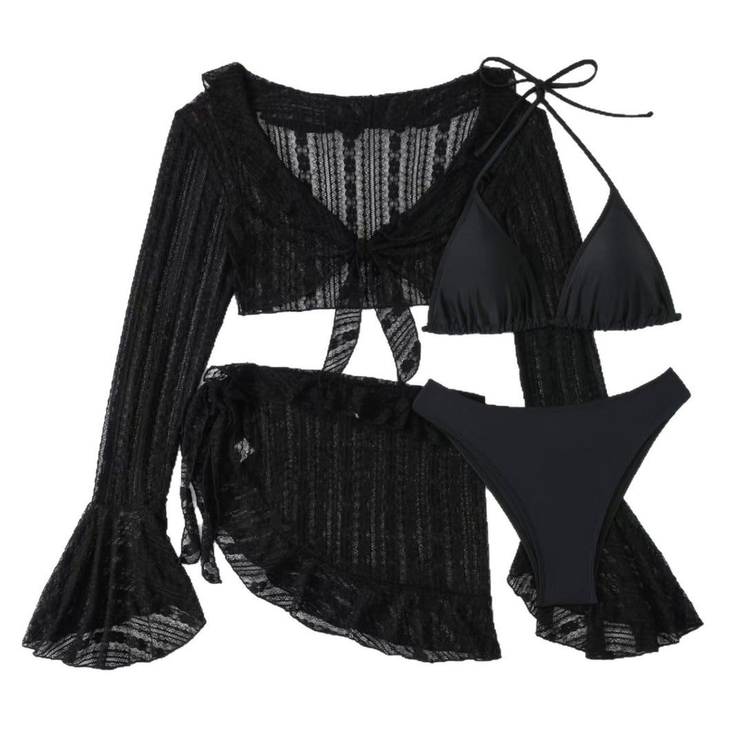 Ladies Crochet Swim Top with Wrap Skirt Mune Fashion