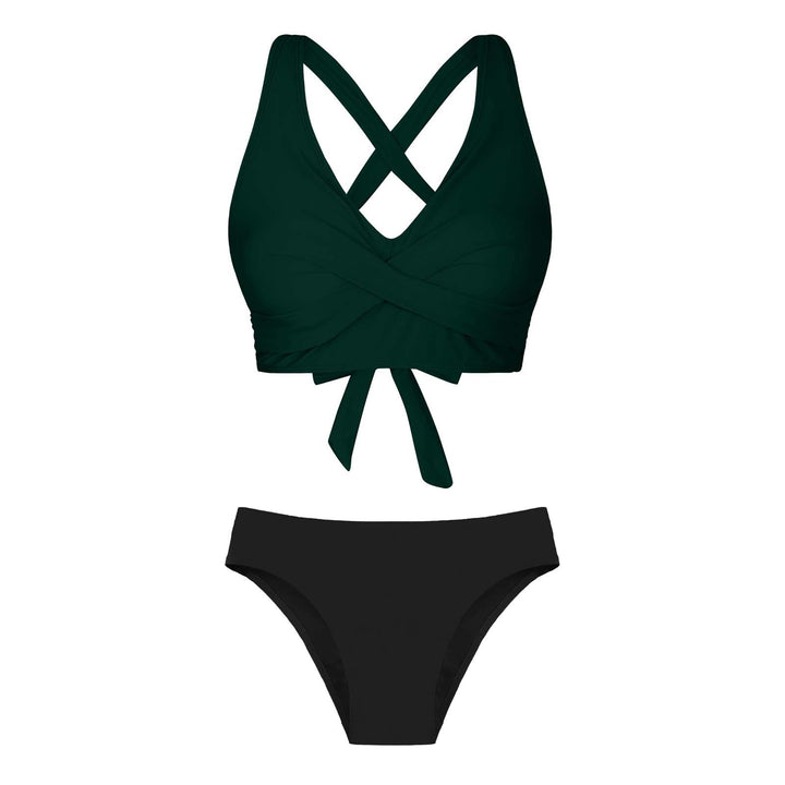 Women's Two-Piece Swimsuit with Floral Design Mune Fashion