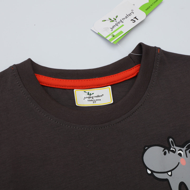Boys T-Shirt with funny hippopotamus application Mune Fashion