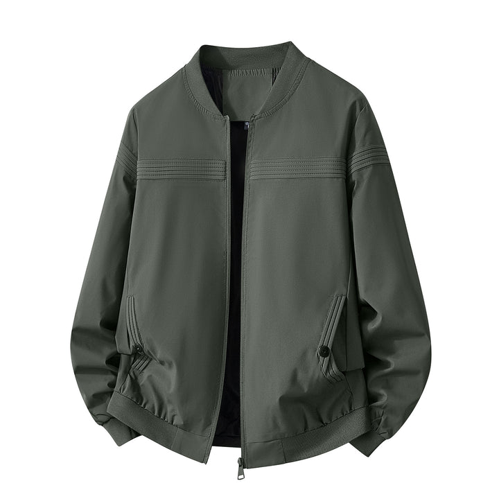 Men's Fashionable Bomber Jacket with Practical Zipper Mune Fashion