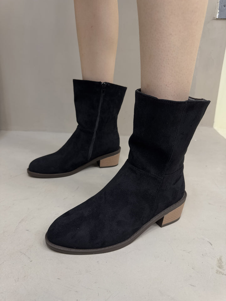 Women Elegant Ankle Boots with Block Heel Mune Fashion
