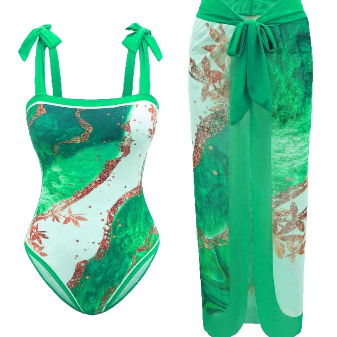 Women's swimsuit with matching transparent beach cover-up Mune Fashion