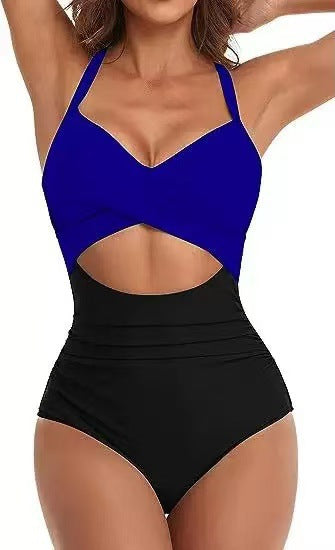 Ladies One-Piece Bikini with Fashionable Cut-Out and Animal Print Mune Fashion